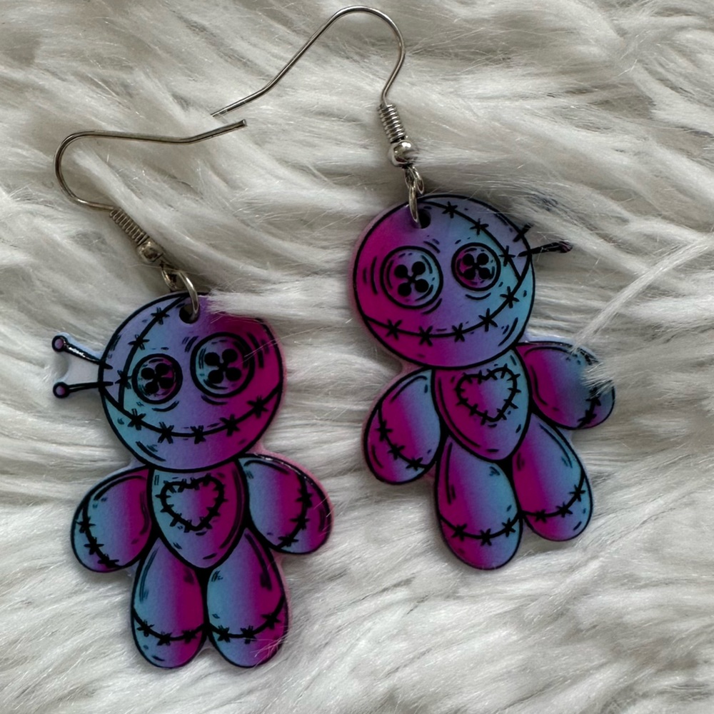 Handmade Voodoo Doll Earrings